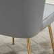 image 8 of HOMCOM Velvet-Feel Shell Accent Chair Home Bedroom Lounge Metal Legs Grey