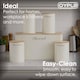 image 8 of 5pc Cream Bamboo Lid Kitchen Canister Set Bread Biscuits Tea Sugar Coffee