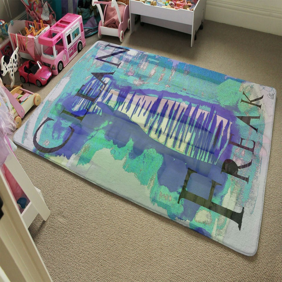 image 1 of Clean freak blue (Rug) Blue | Large: 140x200cm
