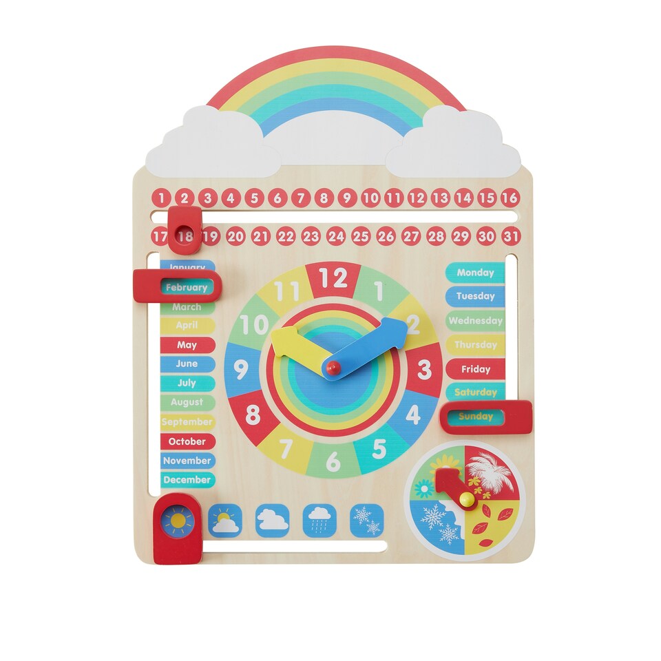 image 1 of Teamson Kids Preschool Play All About Today Calendar, Multicolour