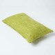 image 3 of Homescapes Nirvana Cotton Green Rectangular Cushion Cover - 30 x 50 cm | Green | Green | 30 x 50 cm