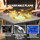 image 4 of Outsunny Propane Gas Fire Pit Table for Garden, 40000 BTU Smokeless Firepit Outdoor Heater with Waterproof Cover, Glass Screen, Glass Beads and Lid, Wood Effect, 71 x 71 x 62.5cm, Dark Grey
