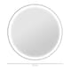 image 5 of kleankin Round Bathroom Mirror with LED Lights, Wall Mount Dimmable Makeup Mirror with 3 Temperature Colours, Defogging Film and Memory Function