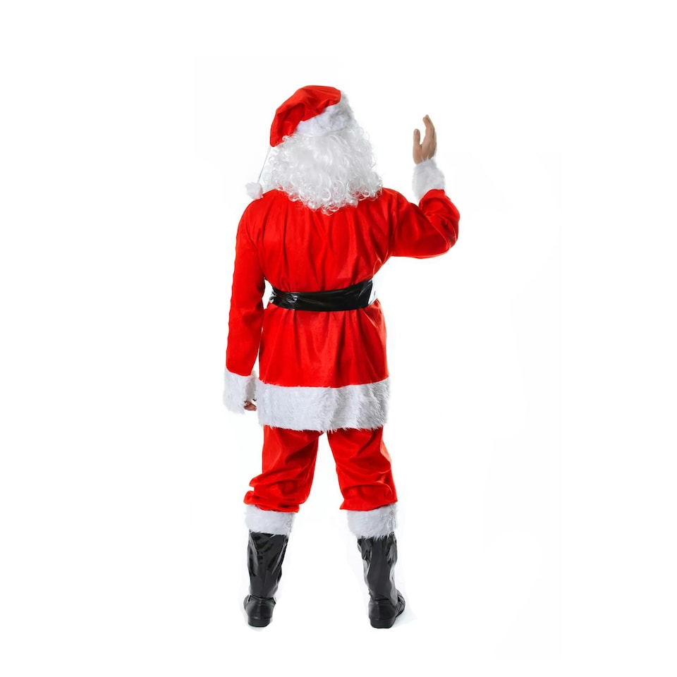 image 1 of Bristol Novelty Unisex Adults Fur Complete Christmas Santa Costume - Red/White - One Size One Size