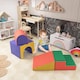 image 2 of HOMCOM 4-Piece Soft Play Set, Baby Foam Block, For Ages 1-3 Years, Red
