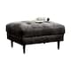 image 1 of Furniturebox Jolene Dark Grey Velvet Footstool