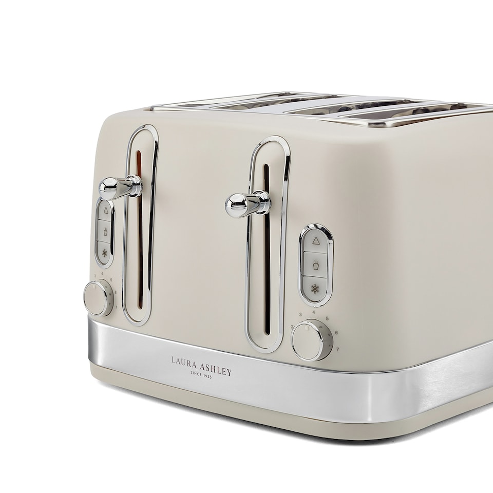 image 1 of Laura Ashley - Dove Grey 4 Slice Toaster - 7 Browning Levels - 1850W