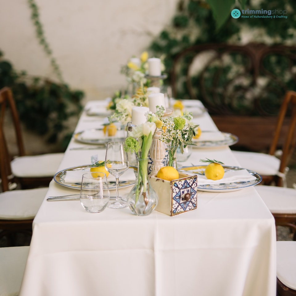 image 1 of 10pcs Rectangle Tablecloth Premium Polyester Tablecover - 90 x 132 Inch