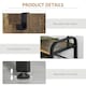 image 6 of HOMCOM Industrial Coat Rack Stand with 8 Hooks Hangers Storage Cabinet Brown