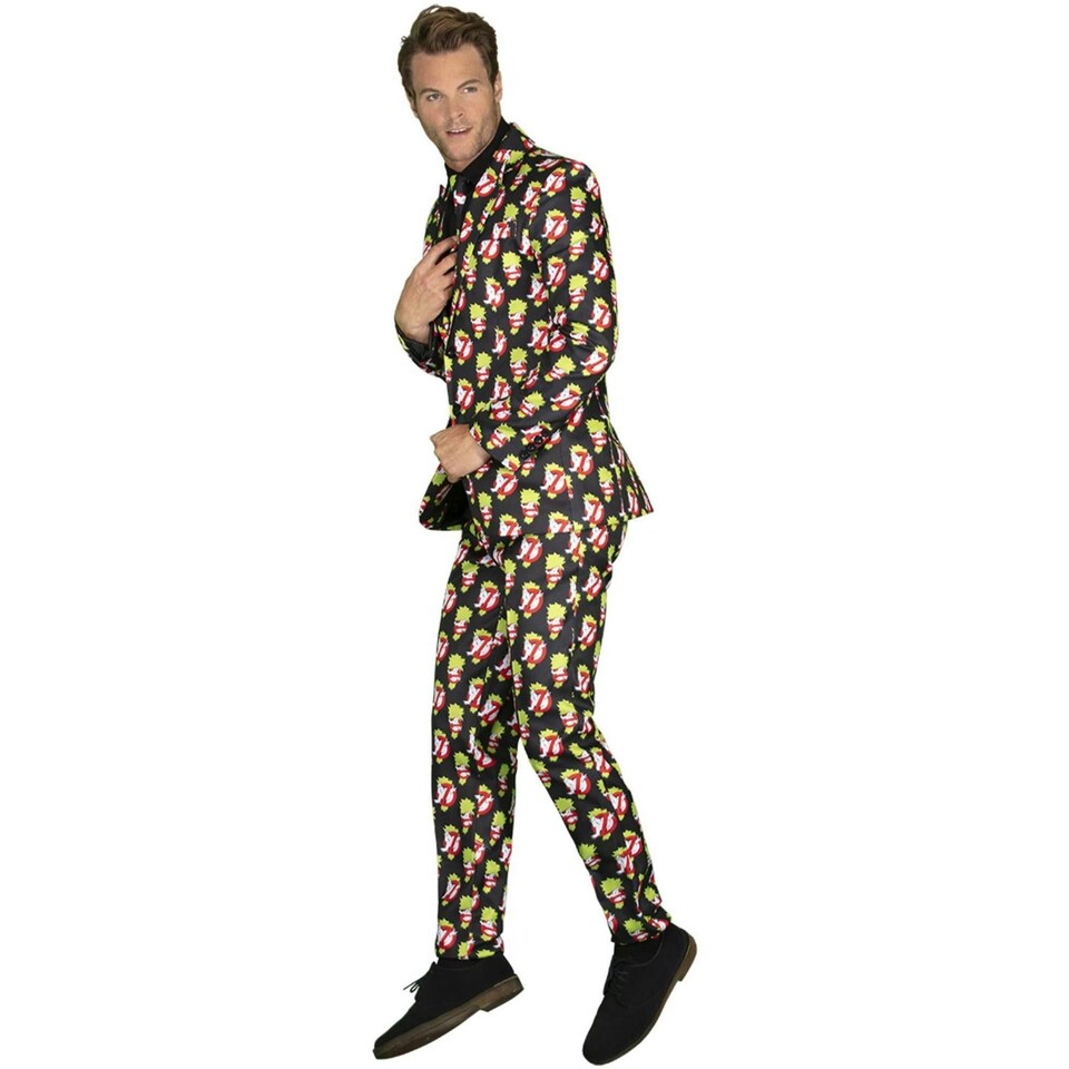 image 1 of Ghostbusters Mens Stand Out Costume Suit Set - Black/Yellow/White - L L