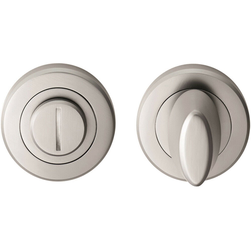 Loops Thumbturn Lock & Release Handle Beveled Edge Concealed Fix Satin Chrome