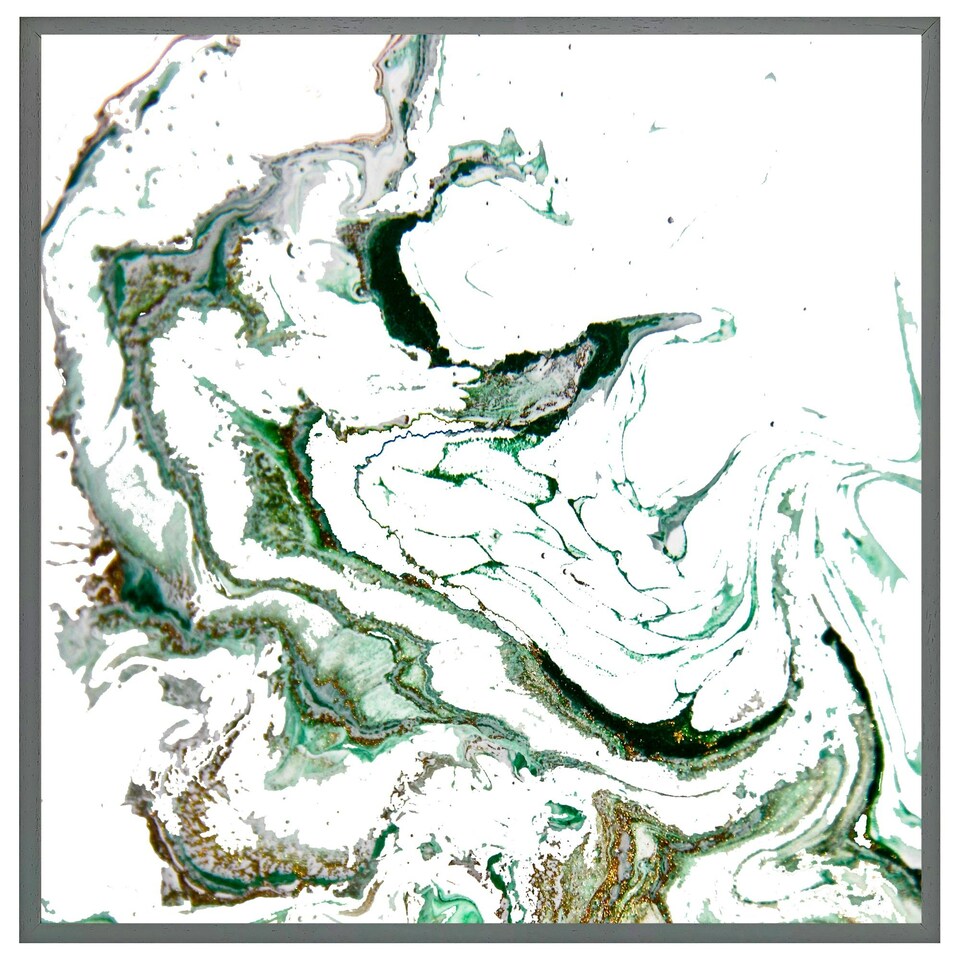 image 1 of Green marble (Picture Frame) White | XL