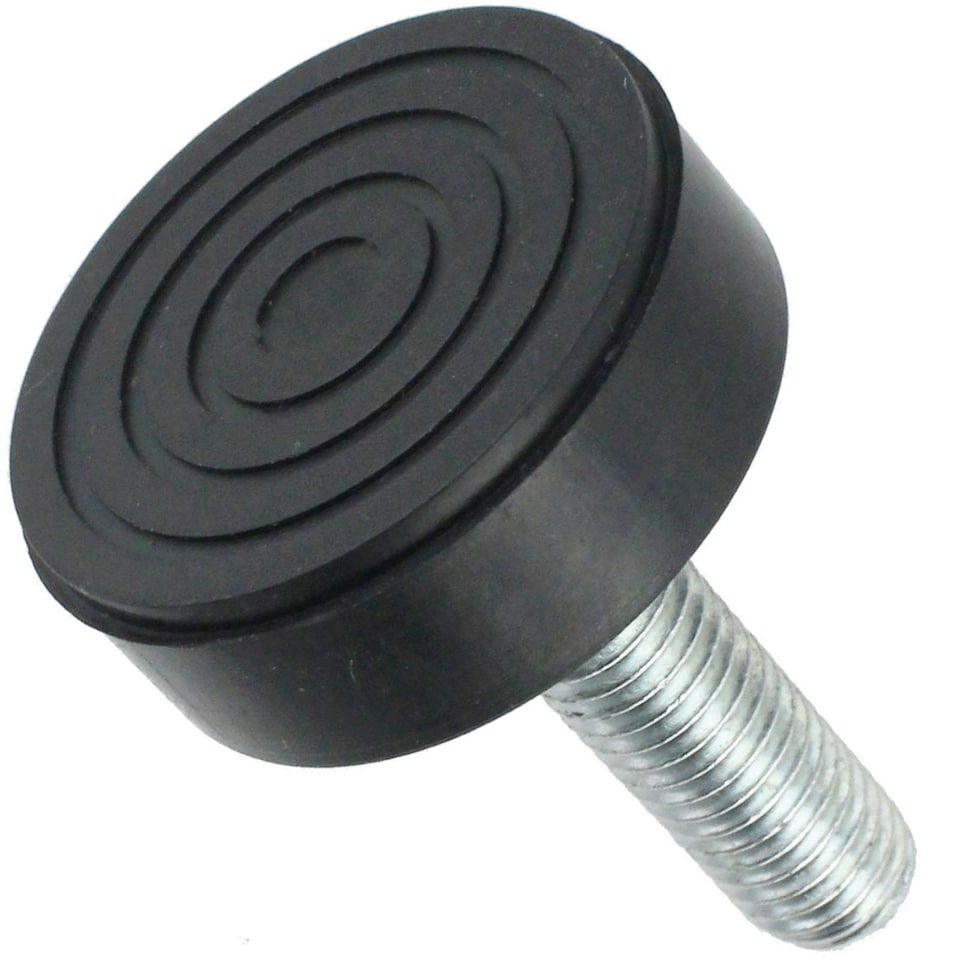 image 1 of SPARES2GO Universal Washing Machine Adjustable Screw in Foot (Pack of 2, 10mm Thread)