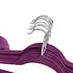 image 3 of Pack of 20 Purple Non-Slip Space Saving Velvet Clothes Garment Coat Suit Hangers