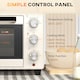 image 6 of HOMCOM Mini Oven 21L Electric Grill w/ Adjustable Temp Timer 1400W, Cream