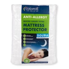 Coloroll Anti-Allergy Mattress Protector Double White | One Size