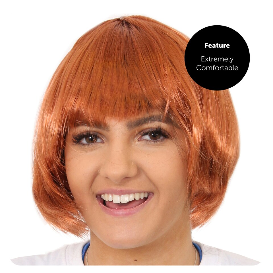 image 1 of Ginger Bob Wig – Cilla Style Fancy Dress Hairpiece for Retro Costumes N/A | One Size