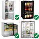 image 4 of SPARES2GO Fridge Shelf for Cookology Freezer Adjustable White Extendable Arms 425mm - 670mm x 320mm White | 425-670mm x 320