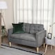 image 2 of HOMCOM Compact 2 Seater Sofa with Hidden Storage and Rubberwood Legs Grey