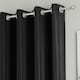 image 2 of Supersoft Black Curtains 46 x 54 inch (117 x 137 cm) Room Darkening Eyelet Thermal Noise Reducing Curtains for Bedroom and Living Room
