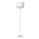 image 4 of First Choice Lighting Pair of Cream Faux Silk Jewelled Floor Lamps Chrome | White