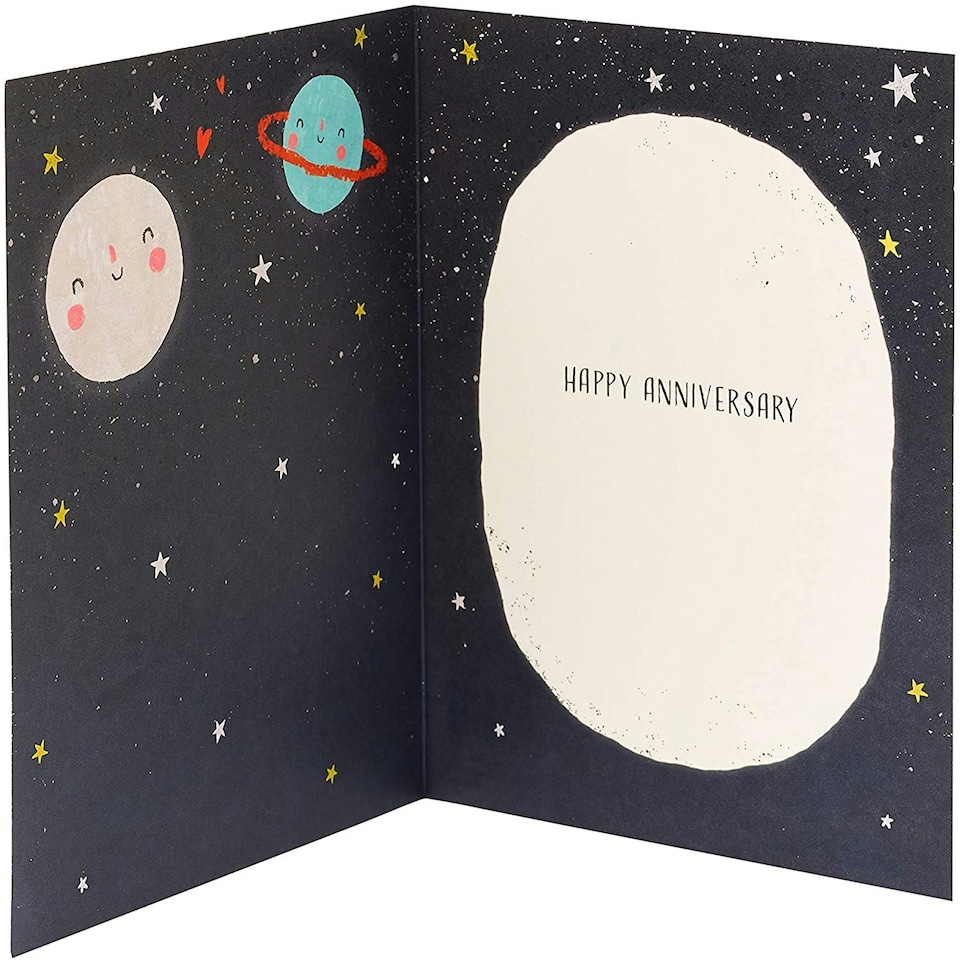 image 1 of Husband Anniversary Card I Love You to The Moon and Back Watermark