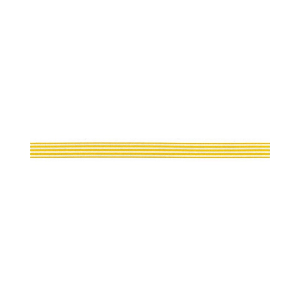 Berisfords 106 Yellow 25mm Stripes Ribbon (Value Roll) for Dressmaking - per 25 metre roll
