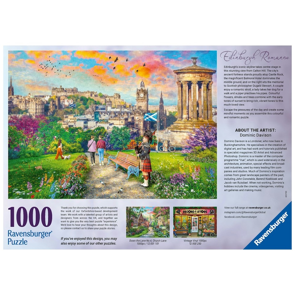 image 1 of Ravensburger Edinburgh Romance 1000 piece Jigsaw Puzzle