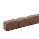 image 4 of Recycled Rubber Roman Stone Garden Border 1.2m - Brown - Pack of 18 | Brown | 18 pack
