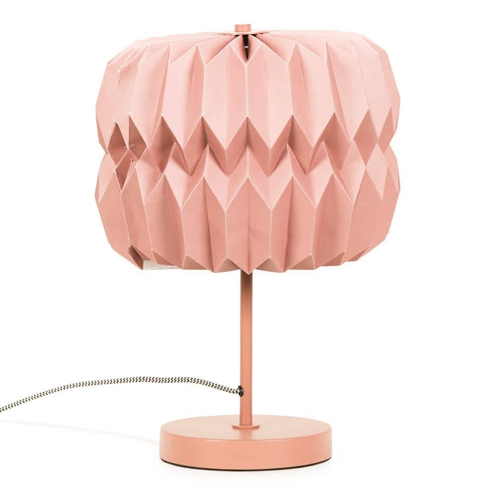 ValueLights Bett Pink Table Lamp Pink Origami Shade