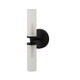 image 1 of ValueLights Canya Black 2 Way IP44 Frosted Glass Wall Light & Bulbs | Black