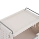 image 4 of Living and Home 3-Tier Foldable Rolling Laundry Sorter Basket Storage Rack | White | 3 Tier