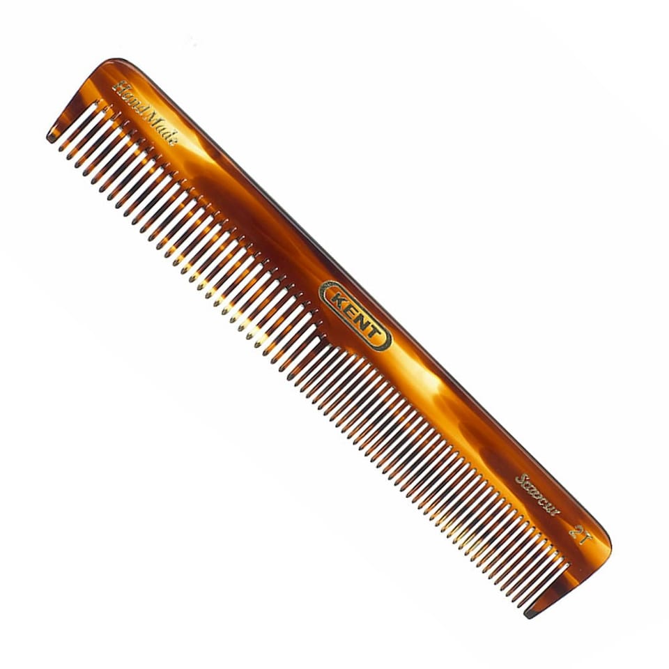 image 1 of Kent Brushes Handmade 154mm Pocket Comb Thick/Fine Hair