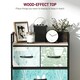image 4 of HOMCOM 4-Drawer Chest of Drawers, Fabric Dresser with Open Shelf, Blue Blue | Black, Brown