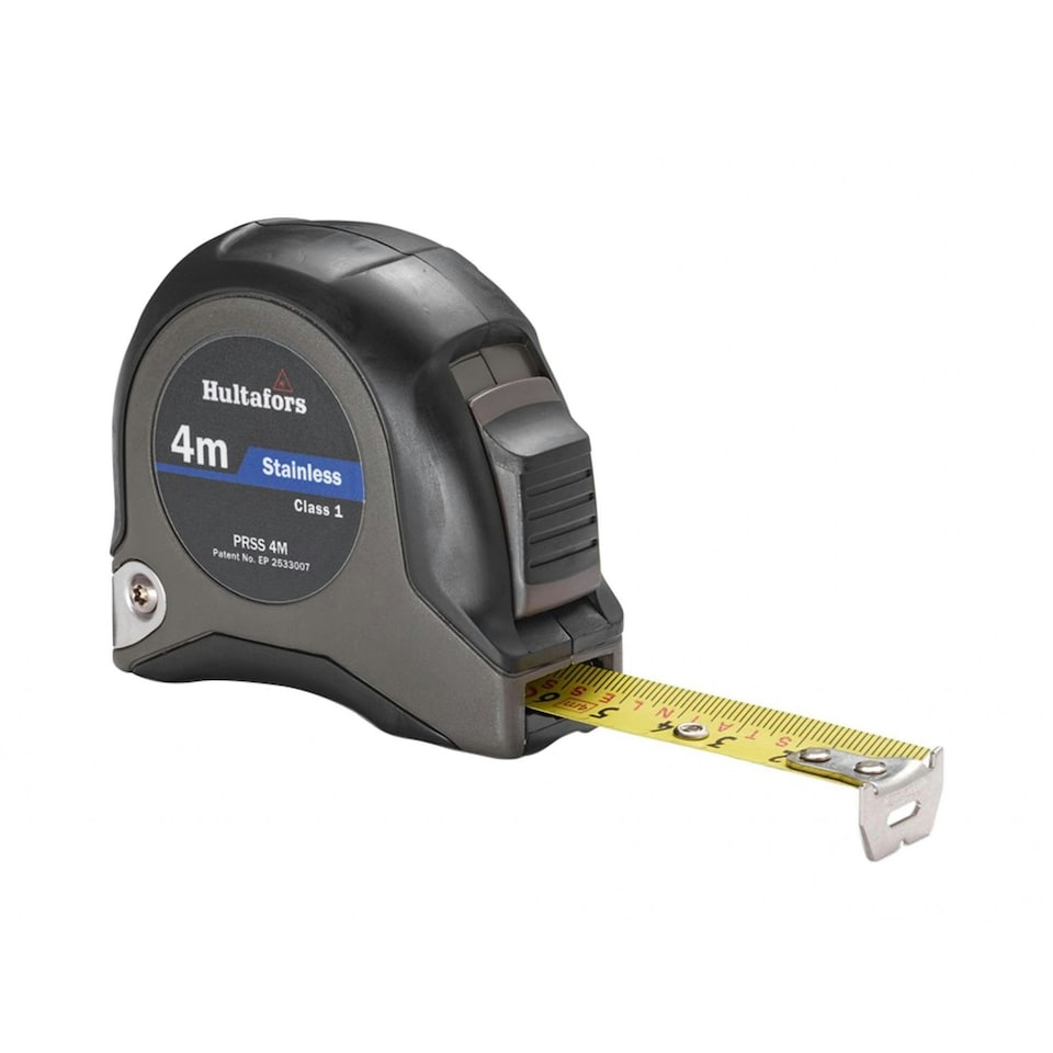 Hultafors Short Stainless Steel Tape Prss - Multi Colour - 4m (Width 19mm) (Metric only)