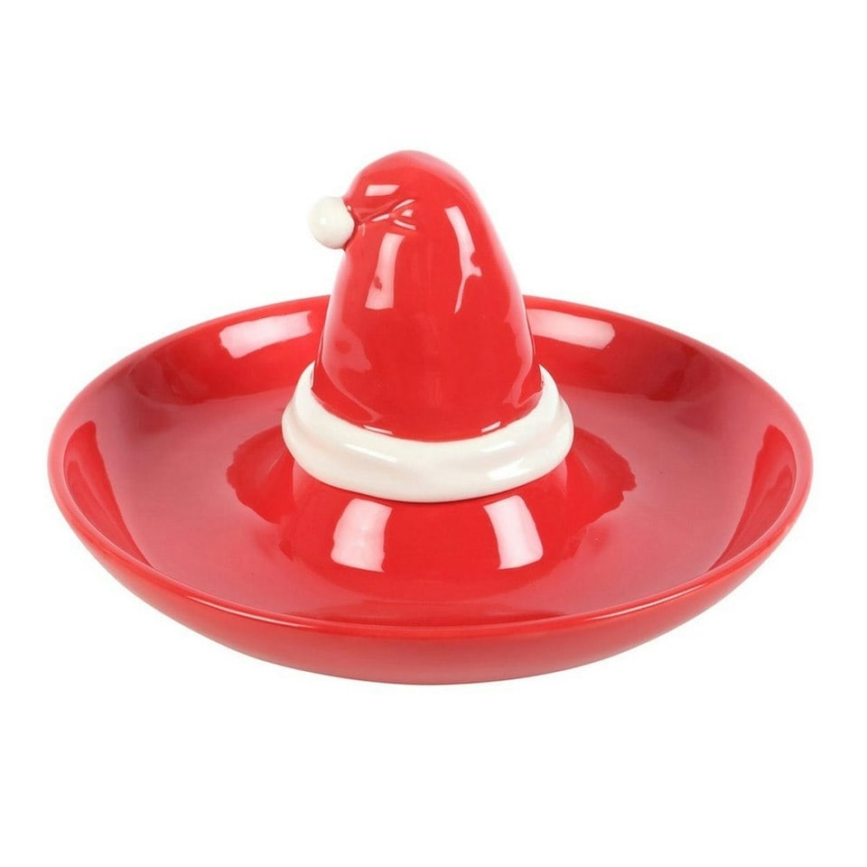 image 1 of Something Different Chip And Dip Santa Hat Dish - Red/White - One Size
