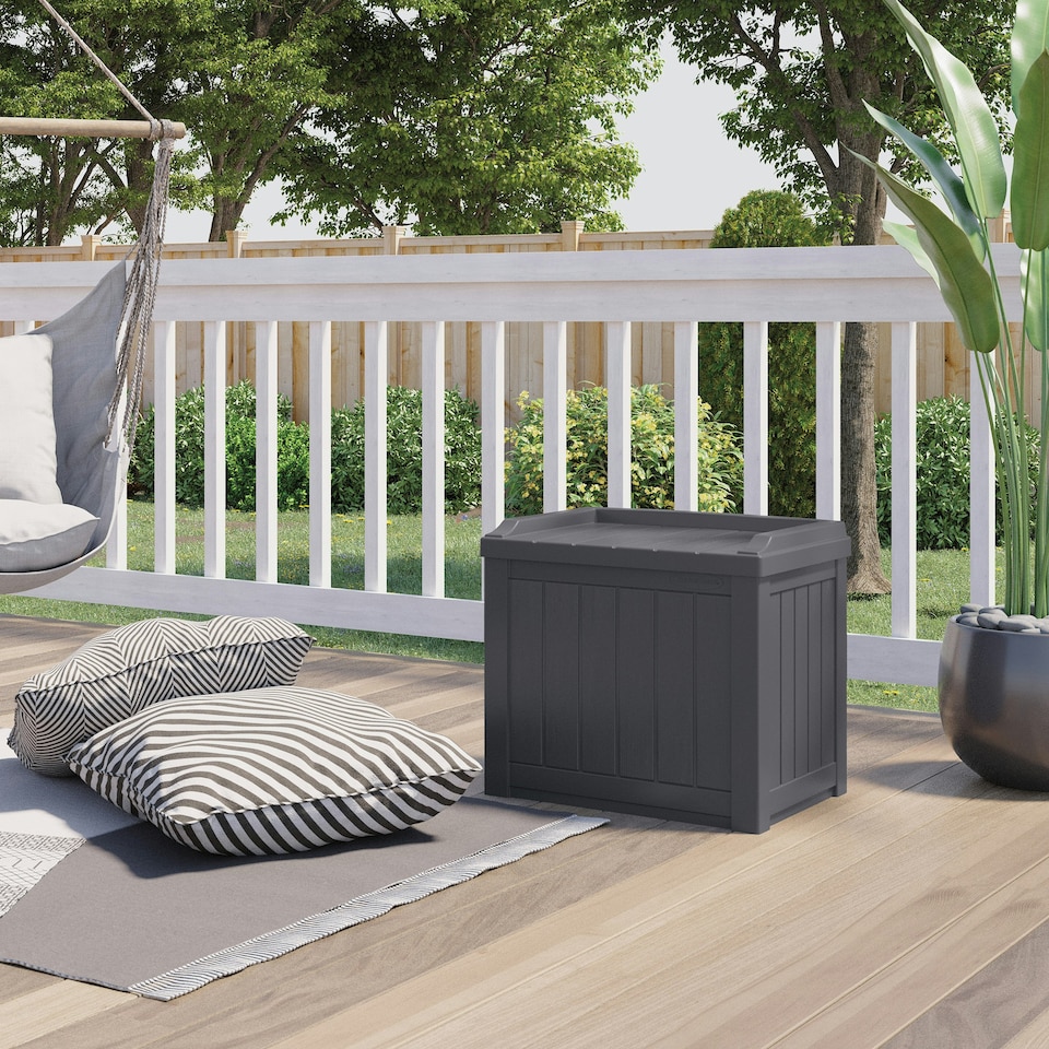 image 1 of Suncast Florida 83L Storage Box - Cyberspace Grey | Grey