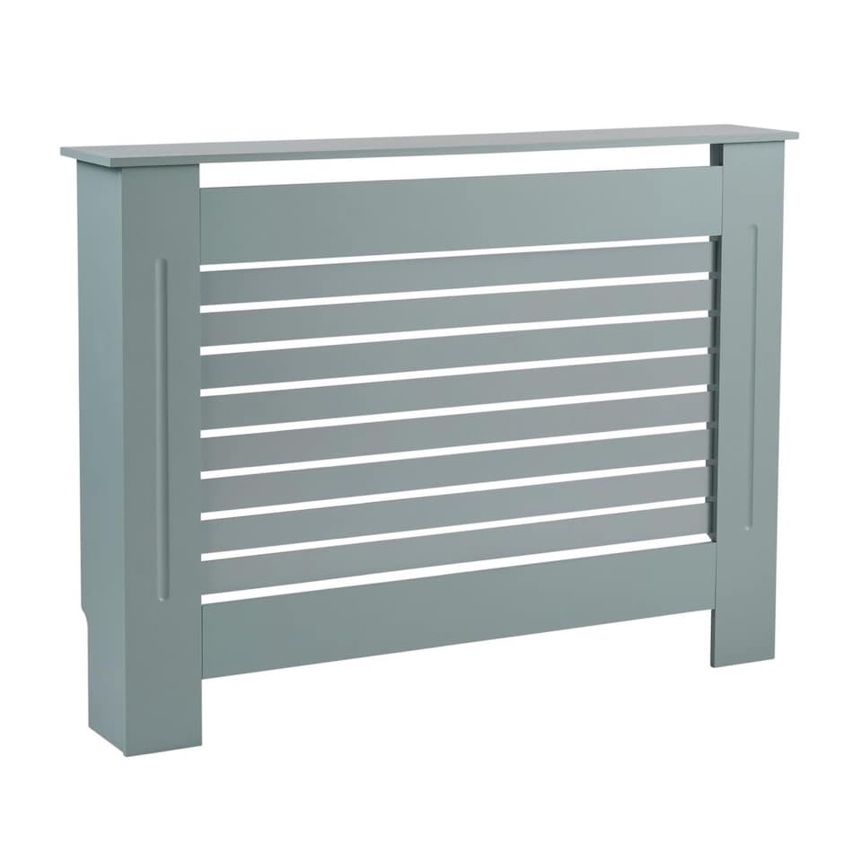 image 1 of Extending Radiator Cover Adjustable Wooden MDF Slatted Grill | Grey