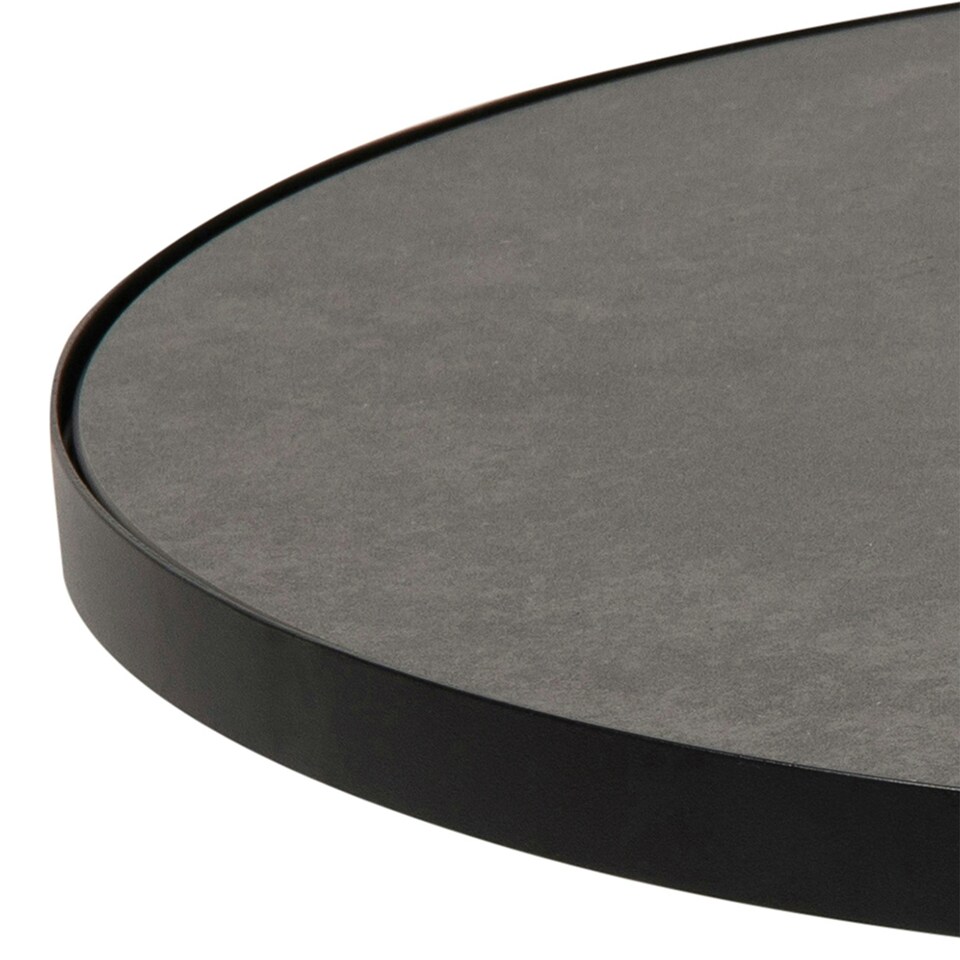 image 1 of Soli Round Ceramic Coffee Table in Black 65.7x40cm