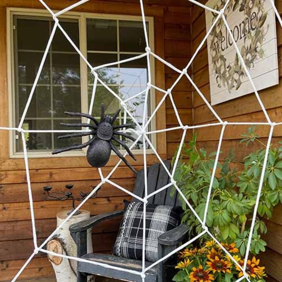 Giant Cobweb with Spider Halloween Decoration 150cm
