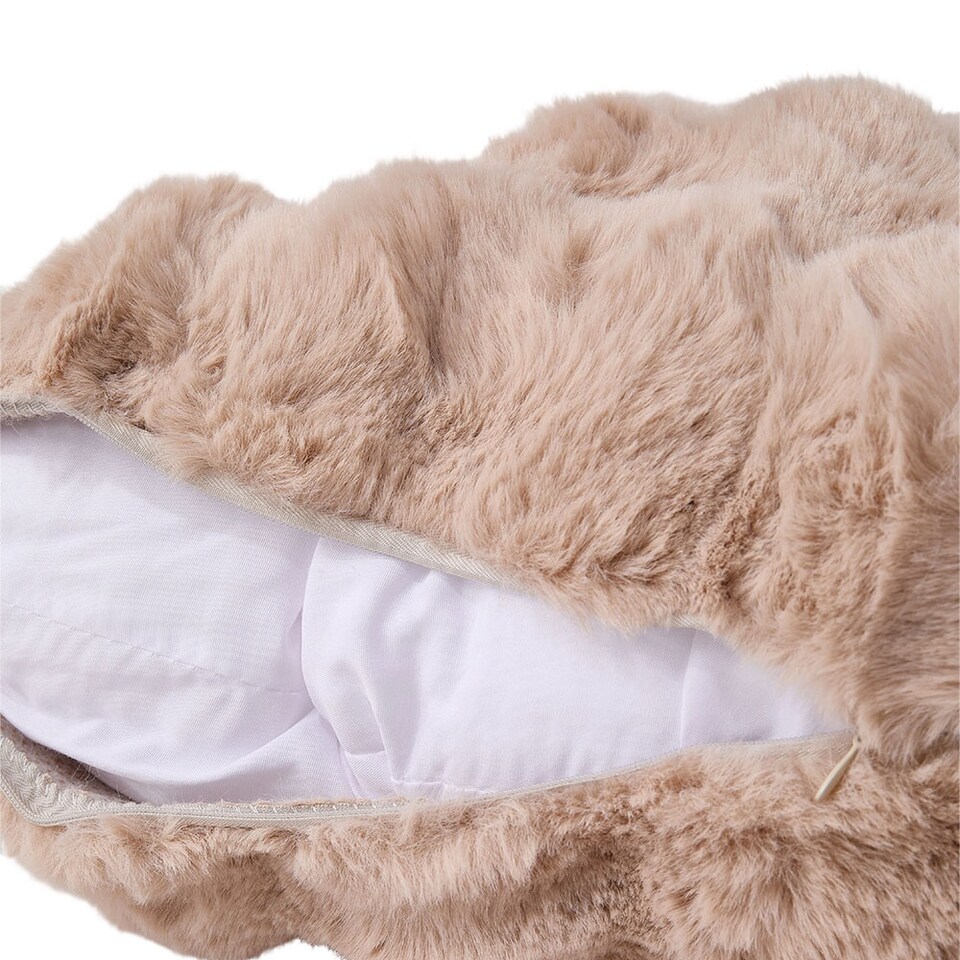 image 1 of Living and Home Plush Throw Pillow Cover Pillowcase,Brown-45x45cm | Brown