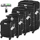 image 1 of Suitcase Set Mila - 4 hard-shell suitcases, including luggage scales and tags | Black | black | 1