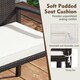 image 4 of COSTWAY Patio Rattan Loveseat Garden Wicker 2-Seat Bench White