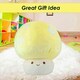 image 3 of Yellow Mushroom Mochi Soft Toy Cute Plushie Huggable Cuddly Plush 45cm Yellow