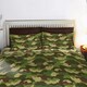 image 1 of Bedding & Beyond Camo Duvet Cover Set - Khaki Green - Double Green | Double