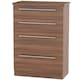 image 7 of Carlton 4 Drawer Deep Chest of Drawers in Noche Walnut (Ready Assembled) | Brown | Noche Walnut