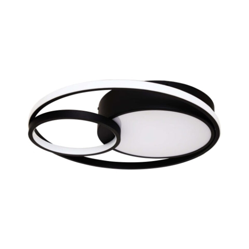 image 1 of Adara Matt Black LED Flush Ceiling Light