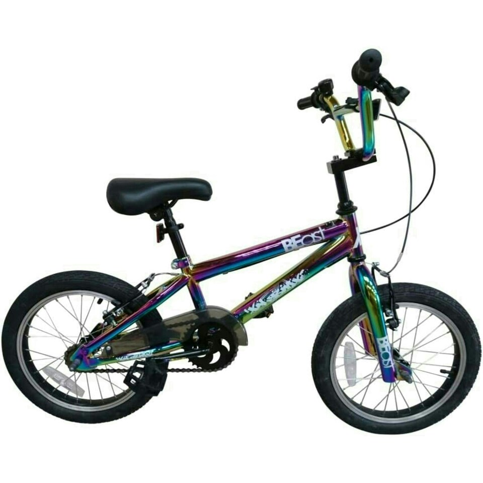 XN Beast 16" Kids Freestyle BMX Bike - Neo Chrome Jet Fuel