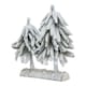image 1 of Hill Interiors Wood Snowy Fir Tree Christmas Decoration - Brown/White/Green - One Size