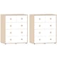 image 1 of Junior Vida Neptune 5 Drawer Chest, White & Oak - Set of 2